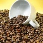 Tumbled coffee cup spilling roasted coffee beans Potential Crisis Communications