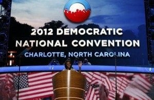 dnc-michelle-obama "Michelle Obama wowed the audience with her dress"